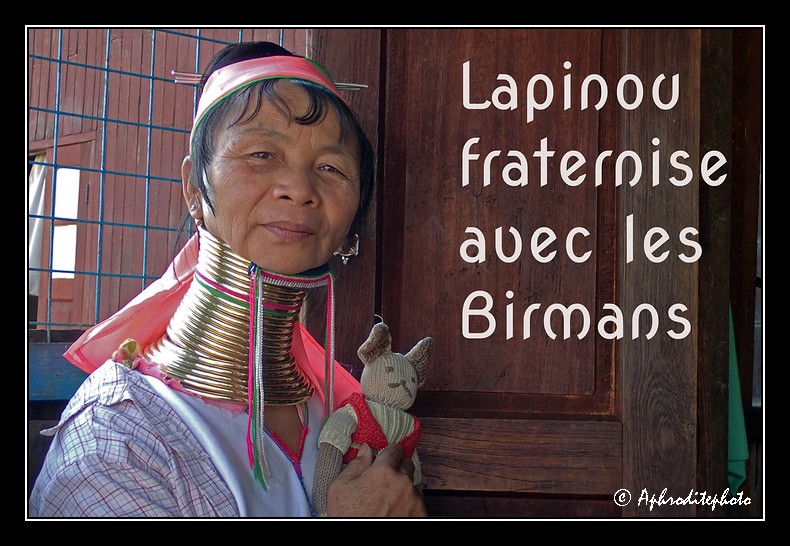 Lapinou Fraternizes With Burmese People 2015